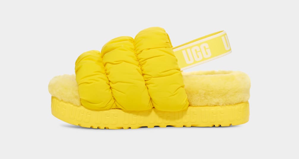 Yellow Ugg Scrunchita Women Slippers | 124973-TUN