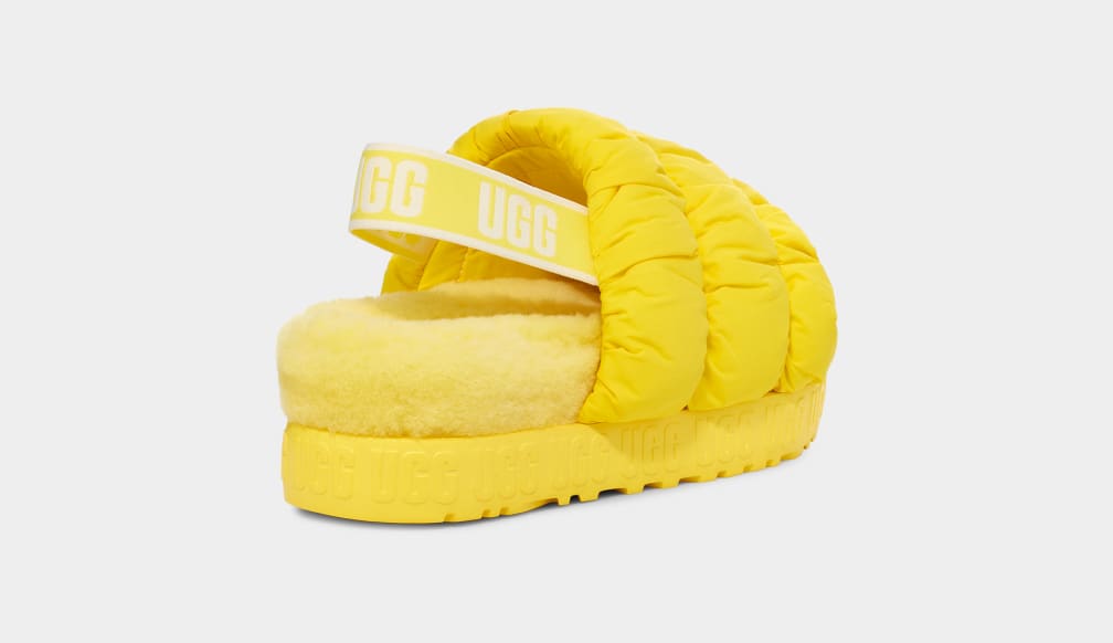 Yellow Ugg Scrunchita Women Slippers | 124973-TUN