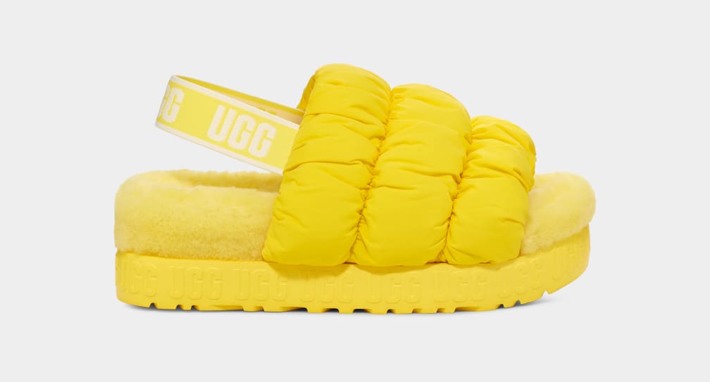 Yellow Ugg Scrunchita Women Slippers | 124973-TUN