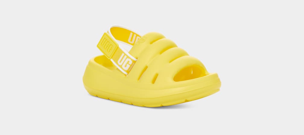 Yellow Ugg Sport Yeah Kids' Sandals | 625049-BON