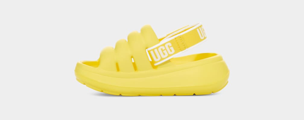 Yellow Ugg Sport Yeah Kids' Sandals | 625049-BON