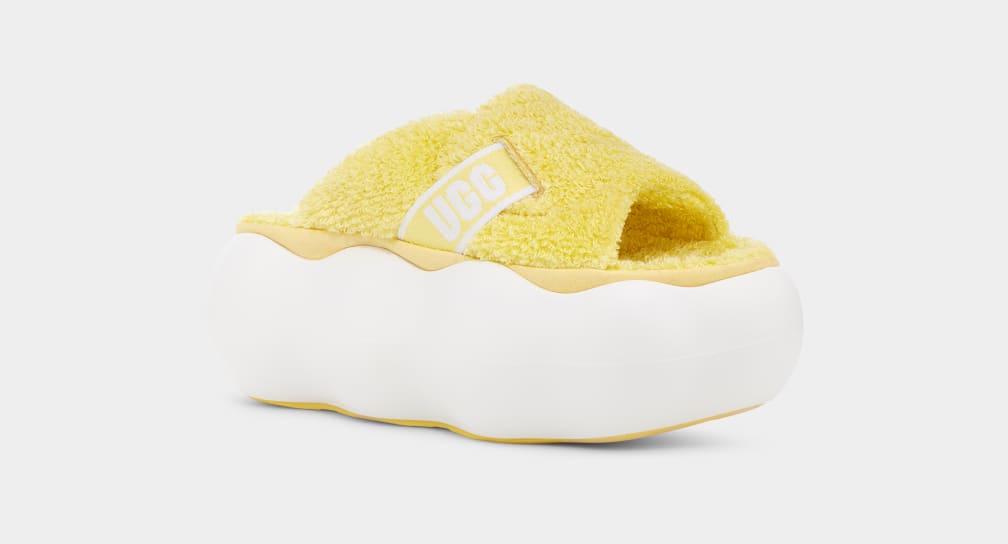 Yellow Ugg Sugarcloud Women Slides | 584093-MJK