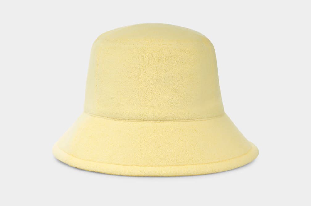 Yellow Ugg Terry Bucket Women Hats | 350269-YWI