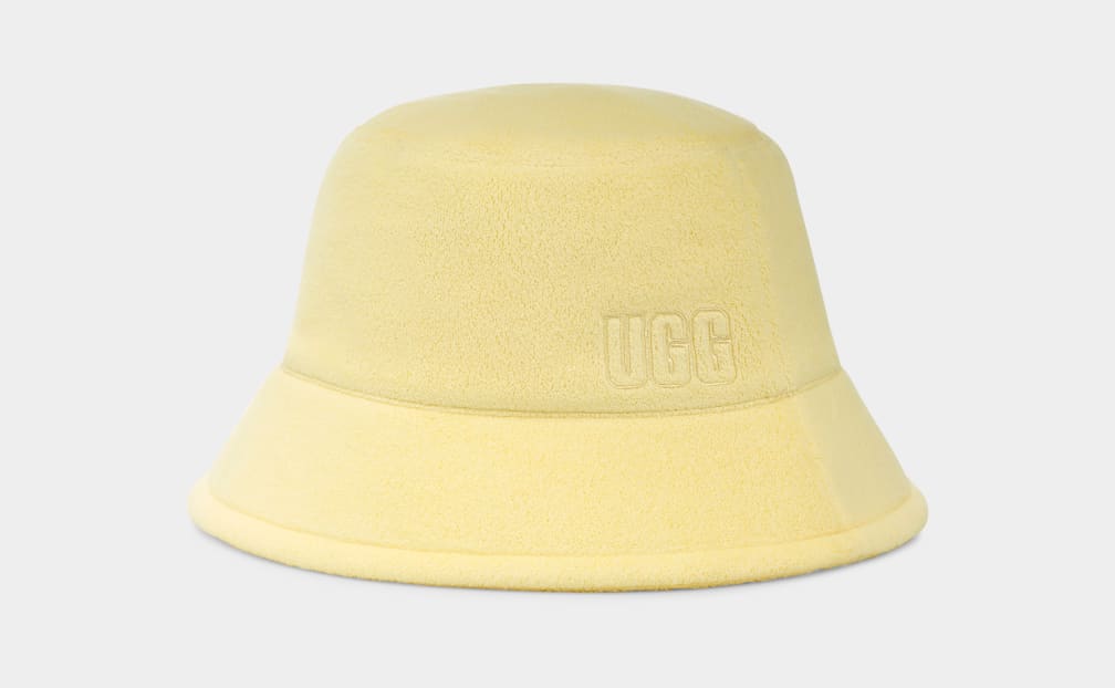 Yellow Ugg Terry Bucket Women Hats | 350269-YWI